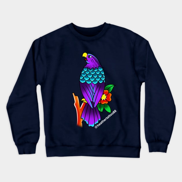 Purple Eagle Crewneck Sweatshirt by heathertattoo88